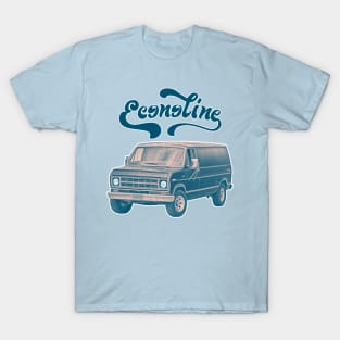 Vintage Custom Econoline Van / Faded Thrift Style Retro Design T-Shirt